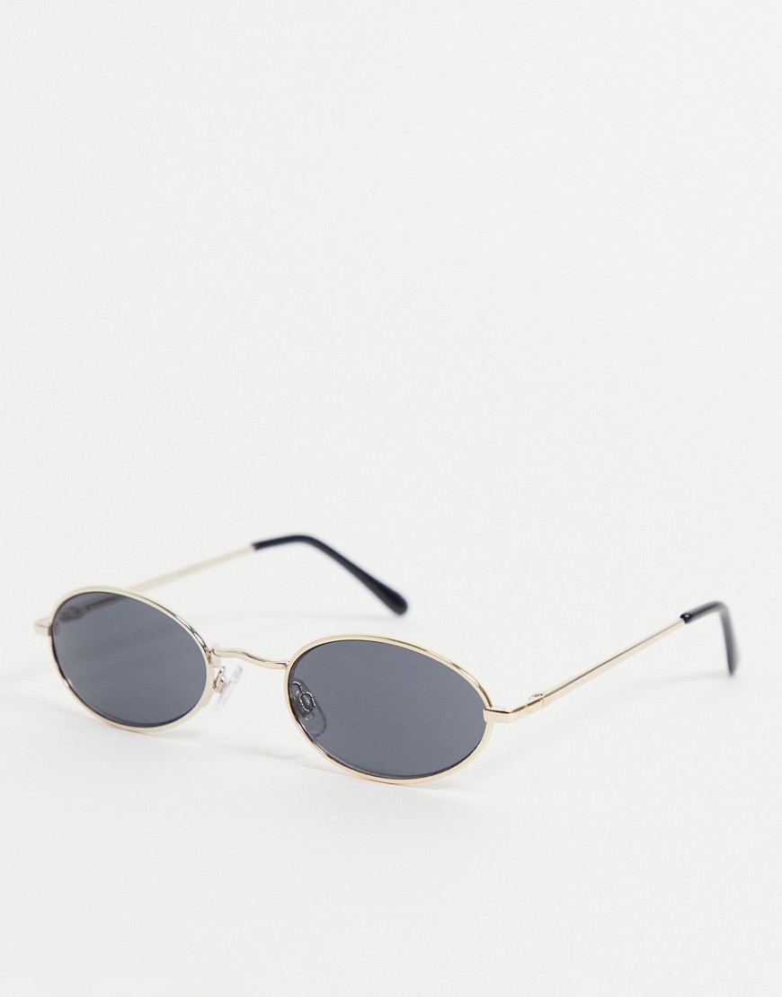 Madein. slim line sunglasses-Gold