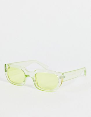 Madein. slim rounded square sunglasses in green