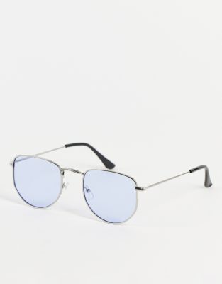 Madein. slim square sunglasses in light blue