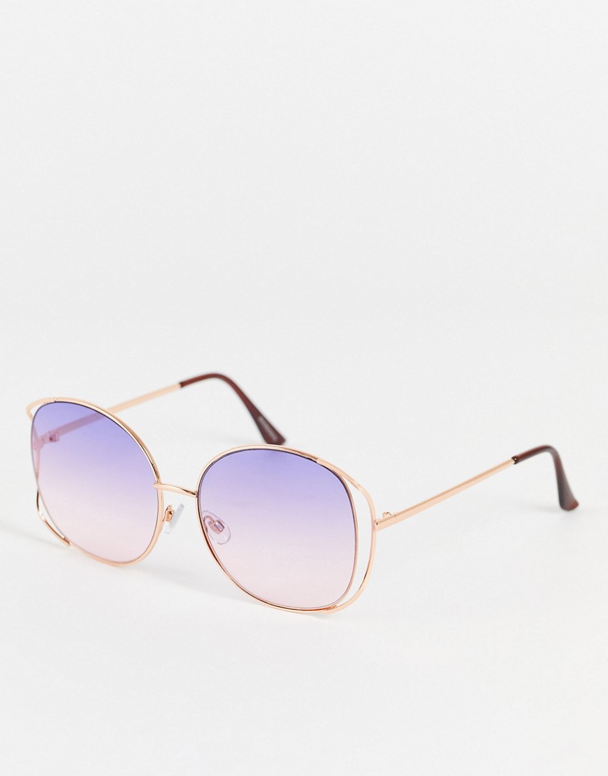 Madein Square Ombre Lens Sunglasses In Purple