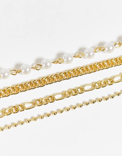 Madein three tier necklace in gold with coloured charms, 2 of 4