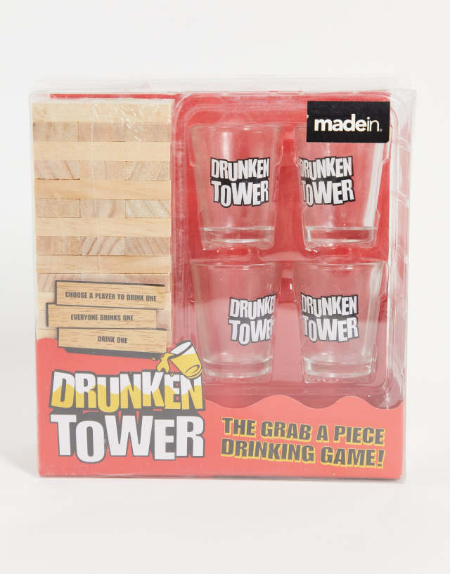 Madein tower and glass game