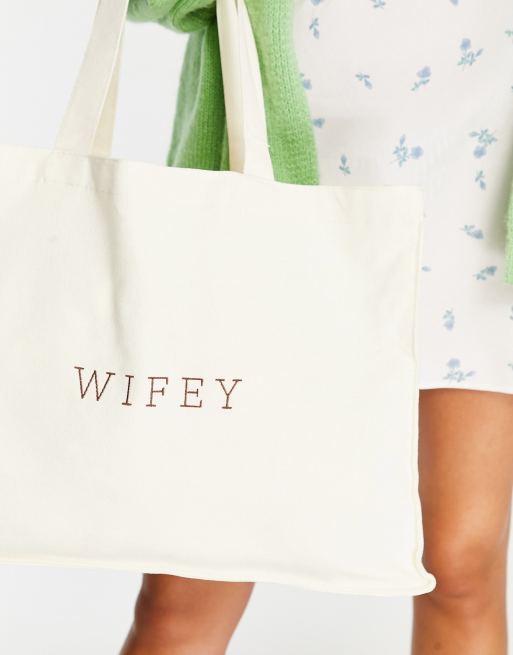 Wifey discount tote bag