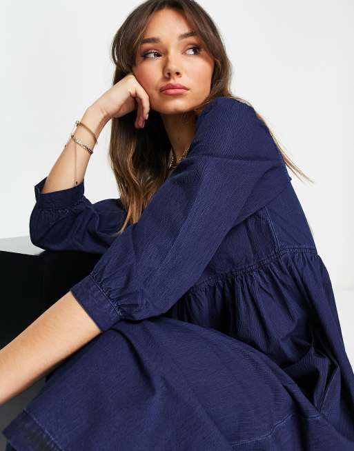 Madewell babydoll maxi dress in blue | ASOS