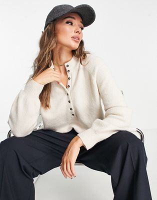 Madewell button down jumper in cream