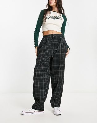 Madewell cord tapered trousers in dark green
