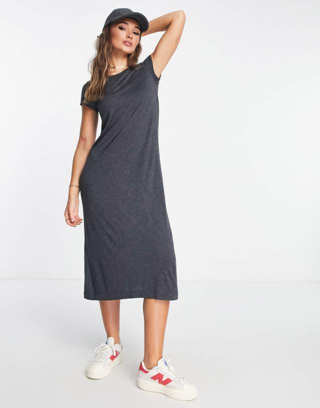 Madewell crew neck T-shirt dress in black