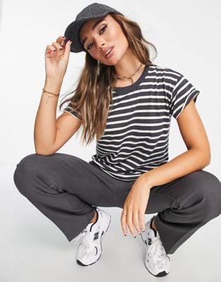 Madewell crew neck T-shirt in black and white stripe