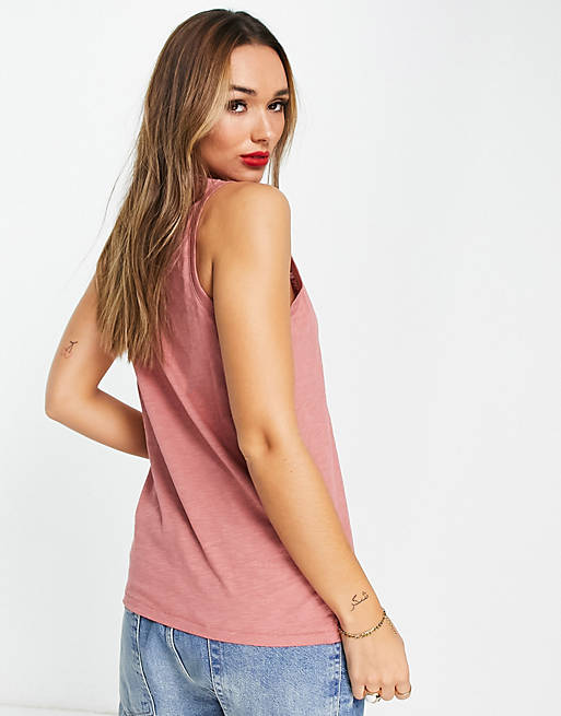 Madewell crew neck tank in dusty rose