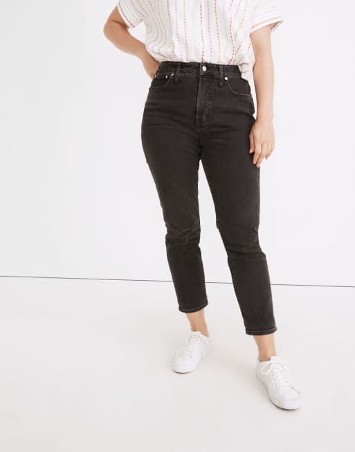 Madewell Curvy Straight Leg Jeans In Washed Black