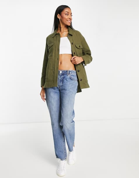Madewell – Grüne Hemdjacke mit Rückenteil in Waffeltextur - view 1