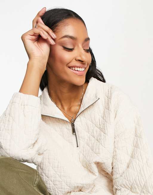 Madewell half zip sweater in oatmeal ASOS