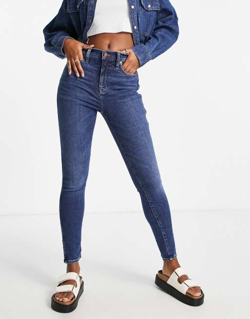 Madewell high rise skinny jeans in mid wash 
