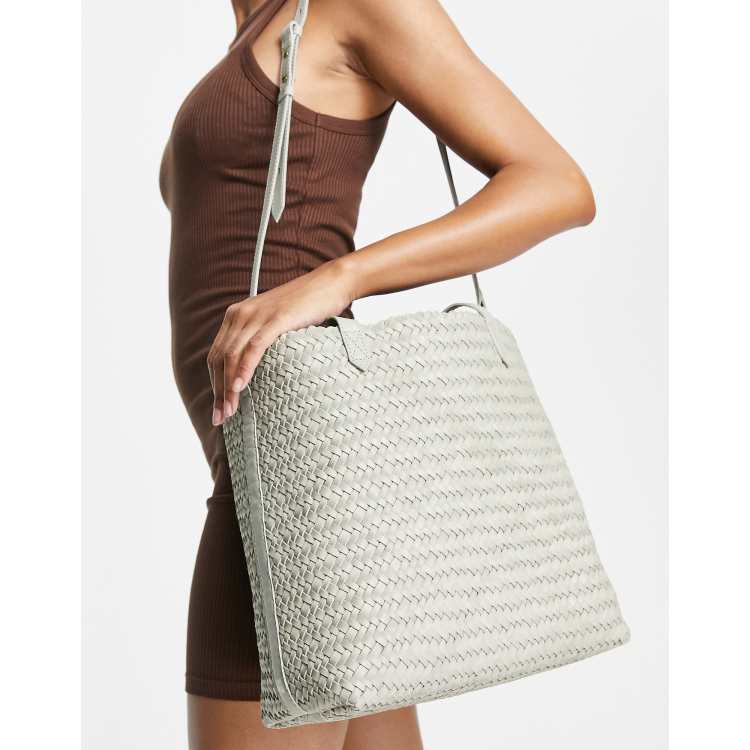 Woven Leather Shoulder Bag