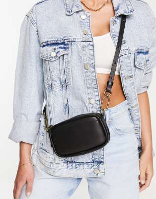 Madewell Mini The Leather Carabiner Crossbody Bag In Black
