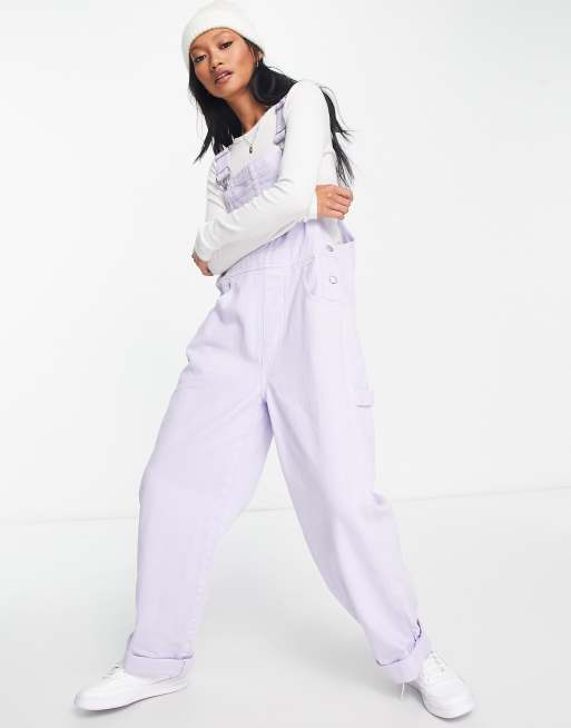 Madewell oversized denim dungarees in lilac wash ASOS