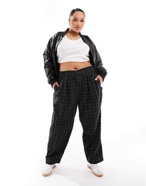 Madewell Plus cord tapered pants in dark green 
