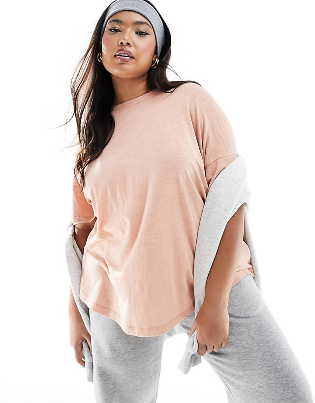 Madewell - plus crew neck t-shirt in peach