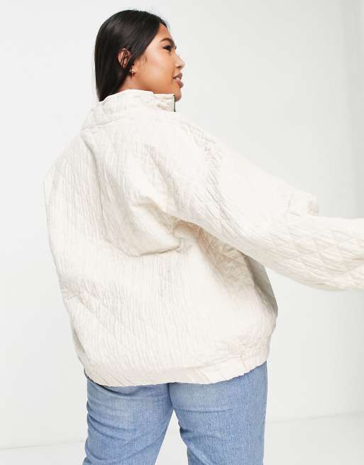 Madewell Plus half zip sweater in oatmeal ASOS