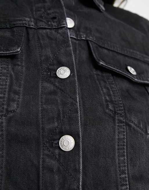 Madewell oversized best sale denim jacket black