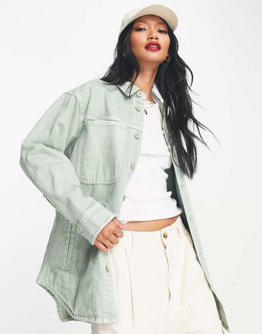 Madewell pocket shirt jacket in green