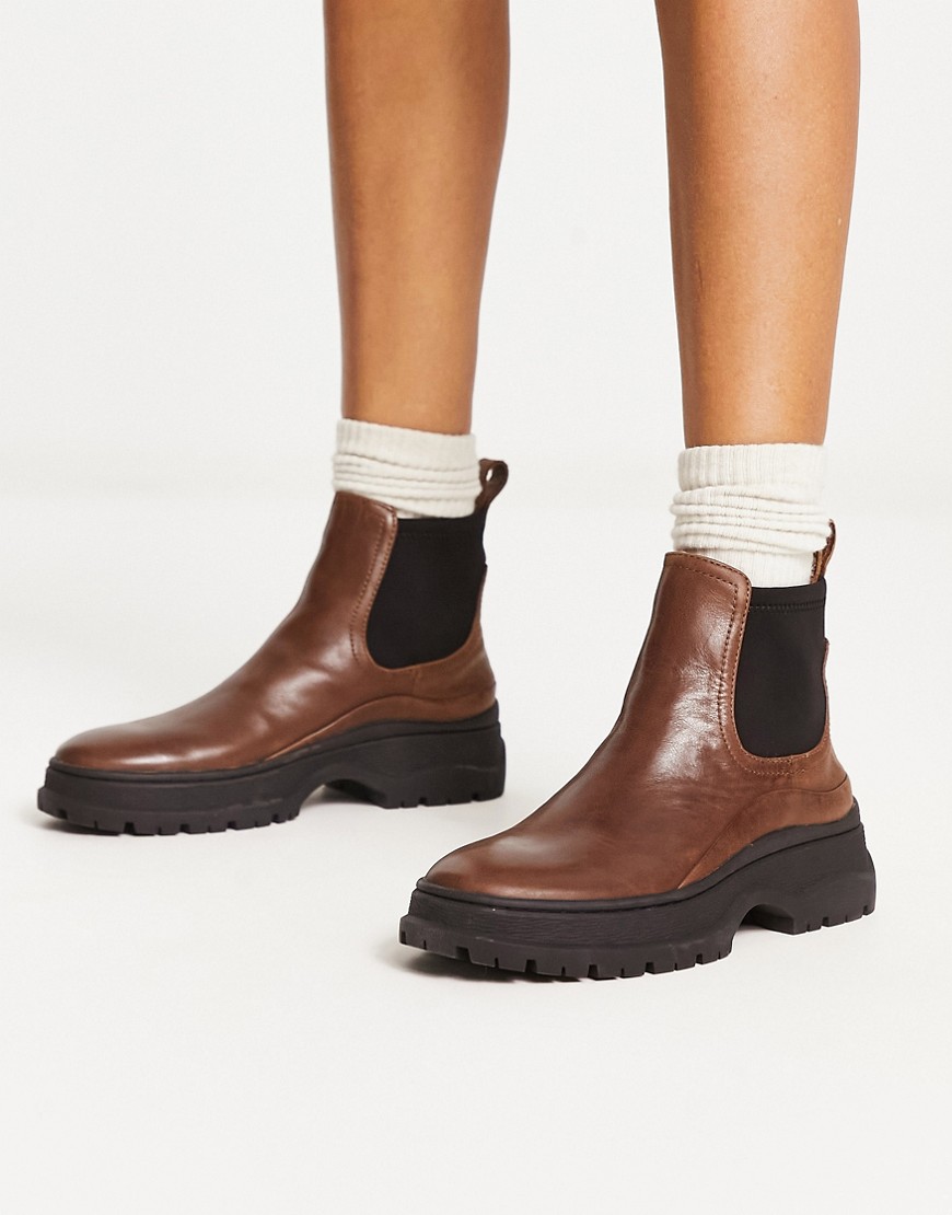 Madewell real leather chelsea boots in tan-Neutral