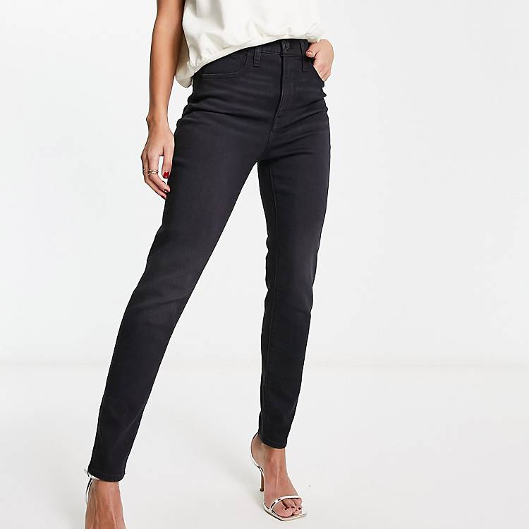 Madewell roadtripper supersoft ripped skinny jeans in wash black | ASOS