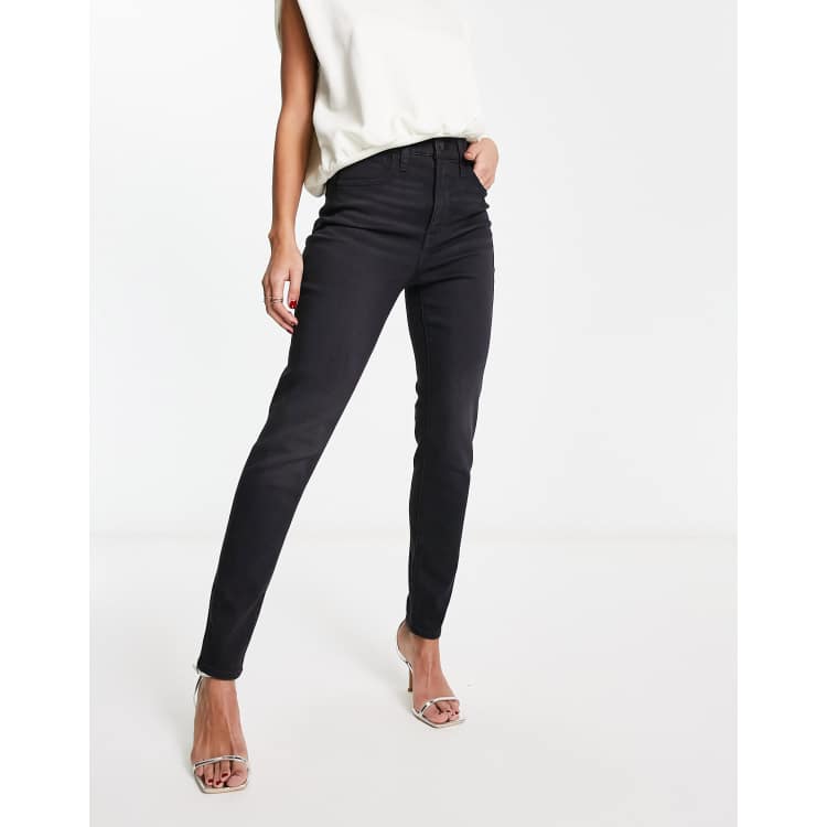 Madewell roadtripper supersoft ripped skinny jeans in wash black | ASOS | Stretchjeans