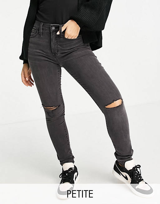 Madewell - Skinny jeans met scheuren op de knie in zwart