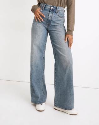 Madewell super wide leg jeans in mid wash | ASOS