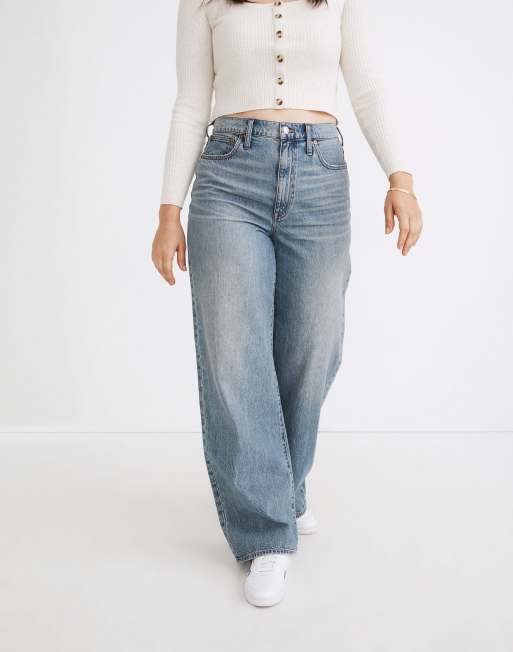 Madewell super wide-legged jeans in mid wash