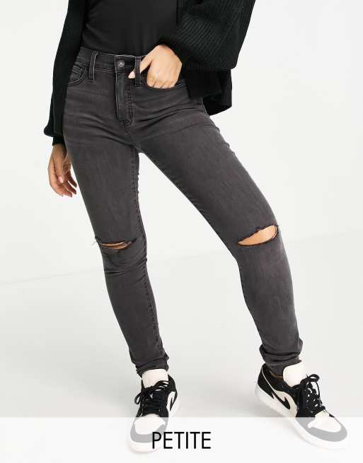 Madewell – Svarta, skinny jeans med revor på knäna
