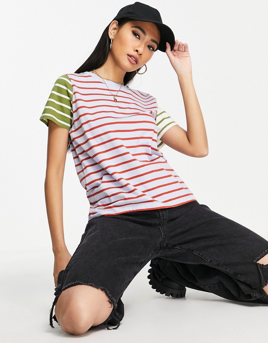 Madewell - T-shirt color block à rayures variées-Multicolore
