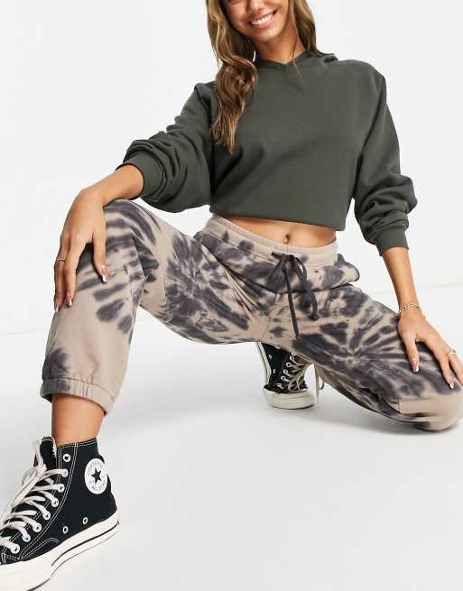 Madewell tie dye sweatpants in wash black part of a set