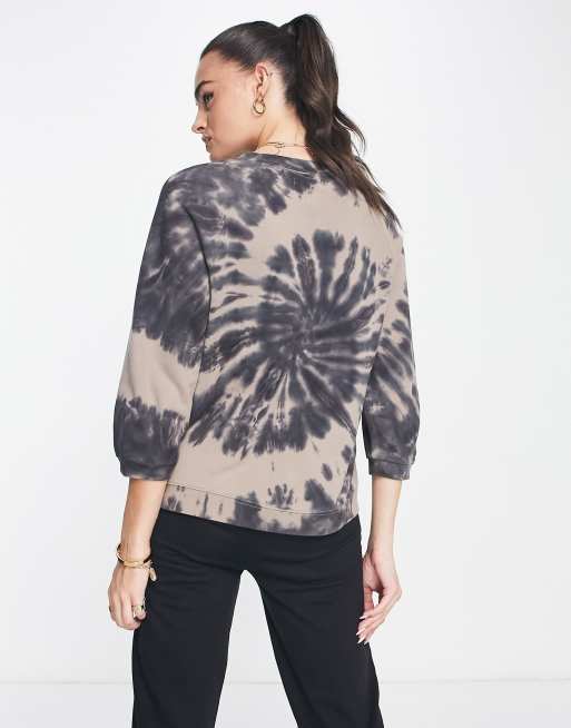 Madewell tie dye sweatshirt in wash black part of a set