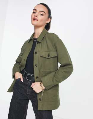 Madewell - Veste chemise gaufrée dans le dos - Vert