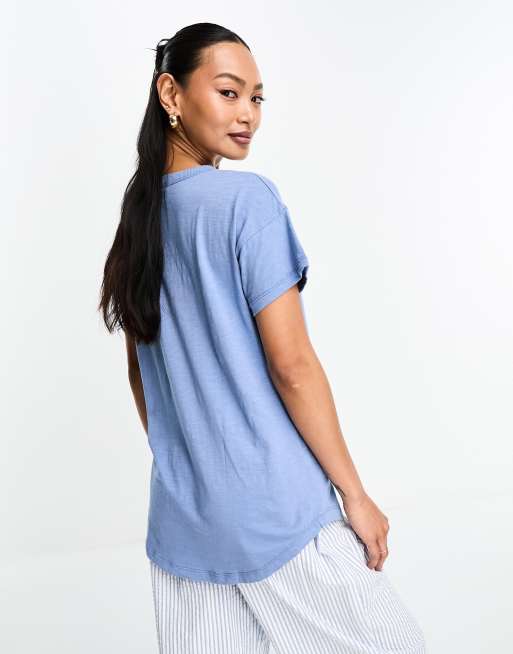 Madewell whisper sorrel crew neck tee in ocean