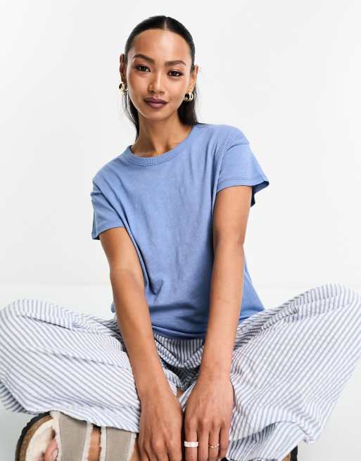 Madewell whisper sorrel crew neck tee in ocean