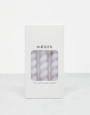 MAEGAN MAEGEN Spiral Taper Candle 3-Pack - Lilac-No colour