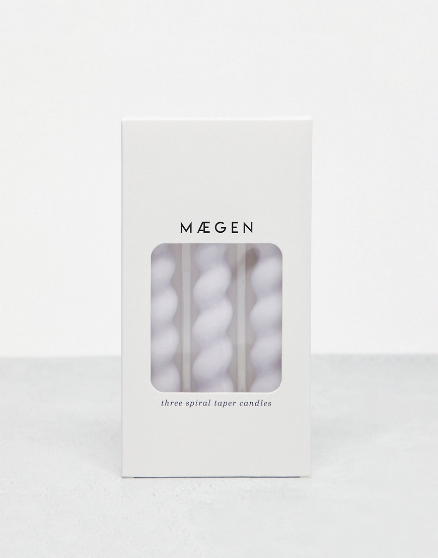 MAEGEN Spiral Taper Candle 3-Pack - Lilac-No colour