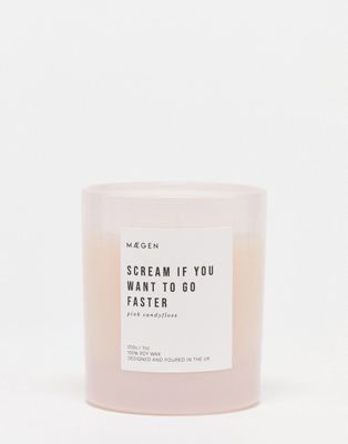 MAEGEN x ASOS EXCLUSIVE Scream If You Want To Go Faster Pink Candyfloss Candle