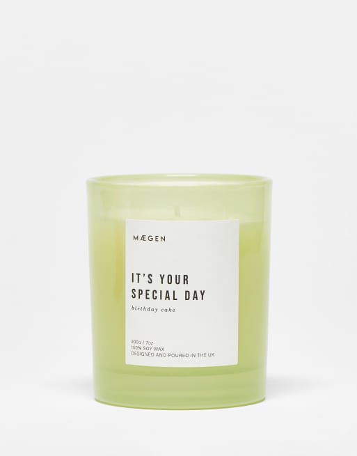 MAEGEN x ASOS Exclusive – Świeca z napisem It's your Special Day, 200 g