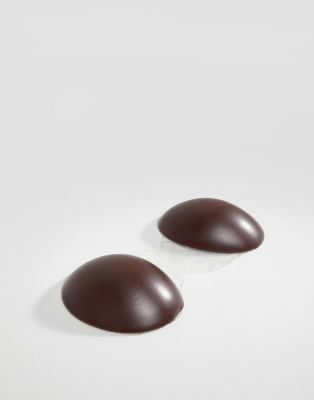 Magic body lift its nude silicon backless and strapless stick-on bra in dark-Brown Brown