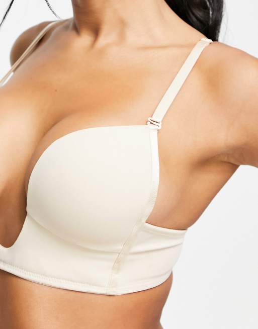 Magic - Bodyfashion - BH i latte-farvet med ultra dyb V-udskæring, 3 af 4
