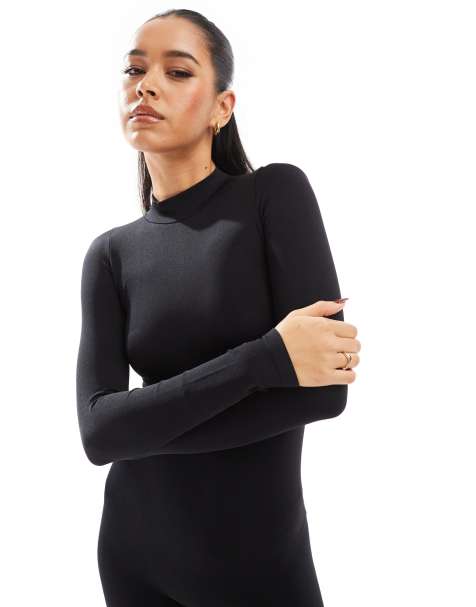 MAGIC Bodyfashion bodycon seamless jumpsuit in black - view 1
