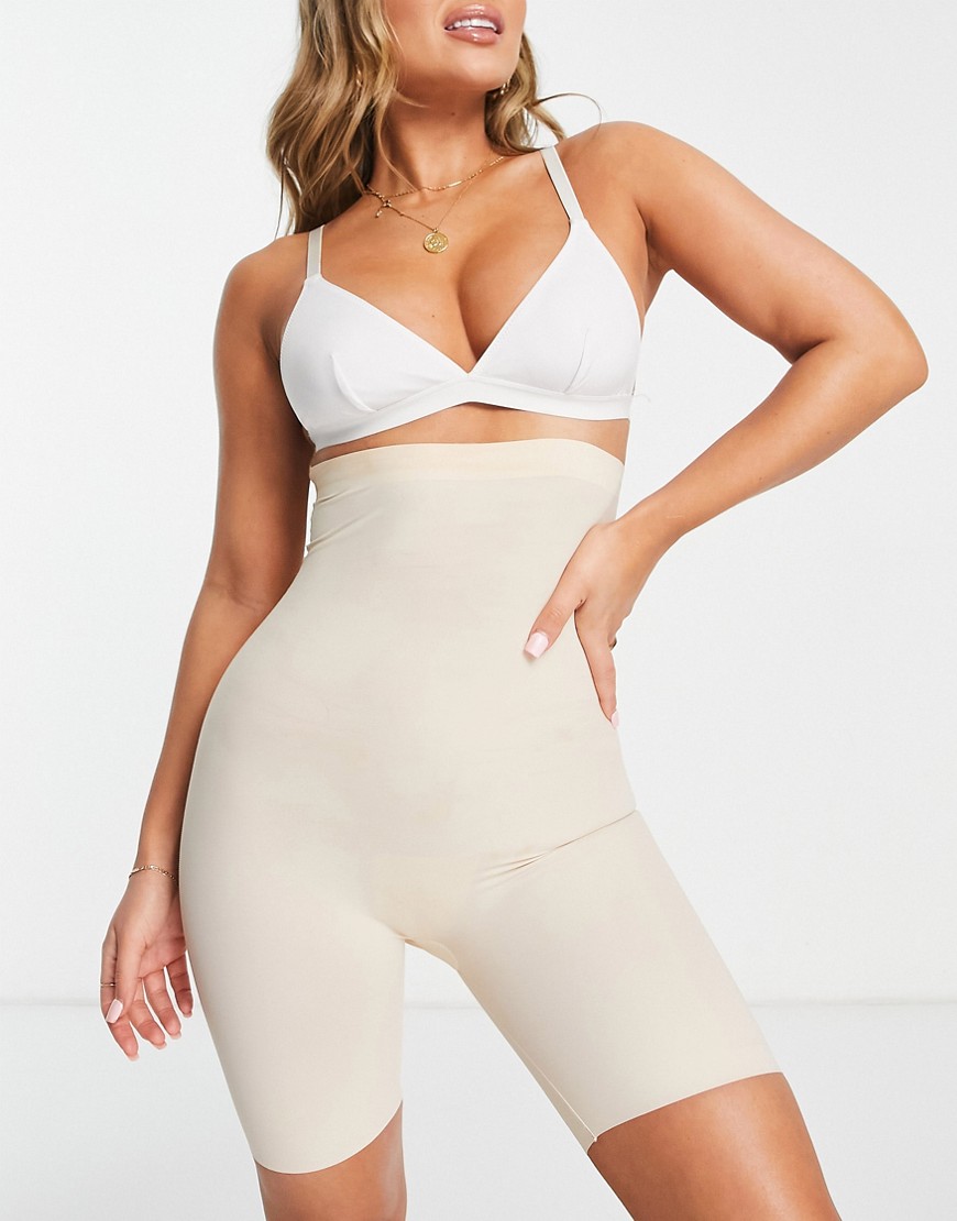Bodyfashion maxi sexy hi-bermuda firm contour shaping shorts in beige-Neutral