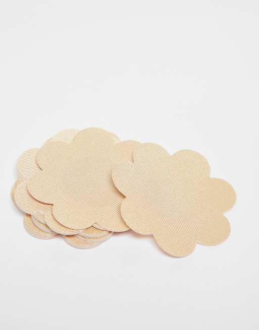 MAGIC Bodyfashion satin rosette 10-pack water resistant nude secret nipple covers in fair, 2 of 4