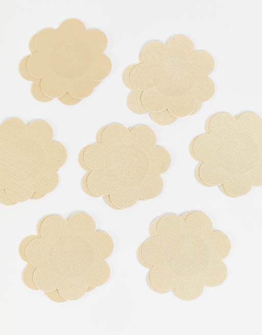 MAGIC Bodyfashion satin rosette 7 pack water resistant secret nipple covers in fair, 2 of 4