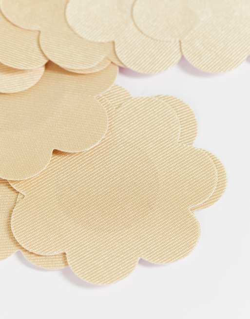 MAGIC Bodyfashion satin rosette 7 pack water resistant secret nipple covers in fair, 3 of 4