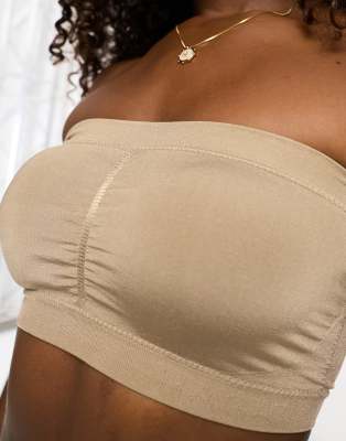 Magic Magic Bodyfashion seamless comfort bandeau in macchiato-Brown